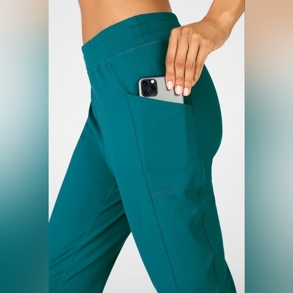Fabletics Mila Cold Weather Joggers in Turquoise - Picture 2 of 9